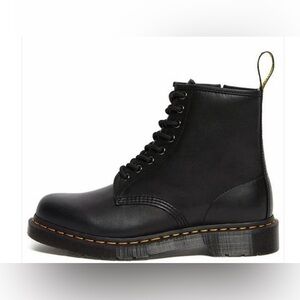 Dr. Martens Black Leather Lace-Up Boots with inside zipper
